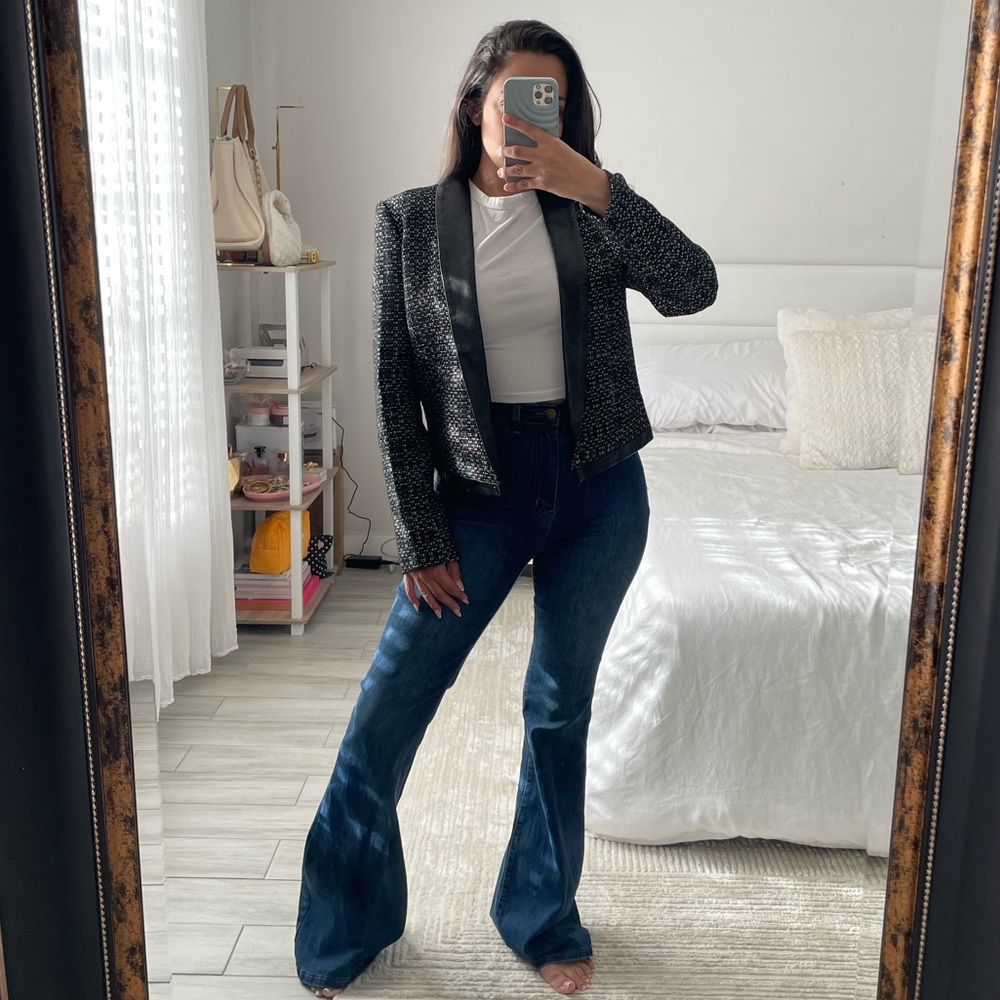 CLAUDIE PIERLOT Black and White Blazer